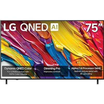 LG 75-Inch Class QNED AI 4K QNED82A Series Smart TV w/AI Sound, HDR10, 4K Super Upscaling, Filmmaker Mode, Wow Orchestra, Alexa Built-in (75QNED82AUA, 2025)