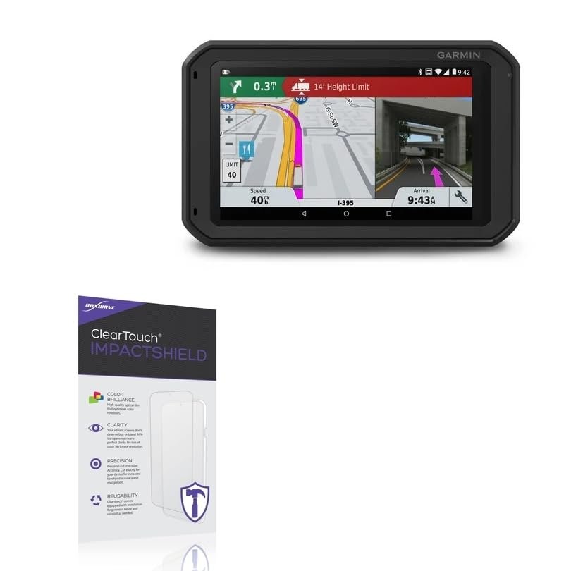 BoxWave Screen Protector Compatible With Garmin Fleet 790 - ClearTouch ImpactShield (2-Pack), Impenetrable Screen Protector Flexible Film