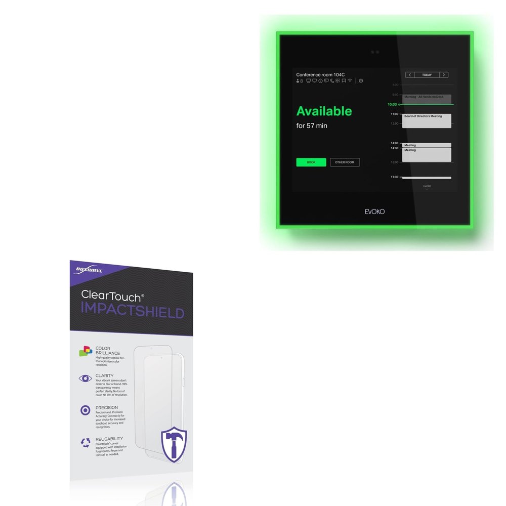 BoxWave Screen Protector Compatible With Evoko Naso - ClearTouch ImpactShield (2-Pack), Impenetrable Screen Protector Flexible Film