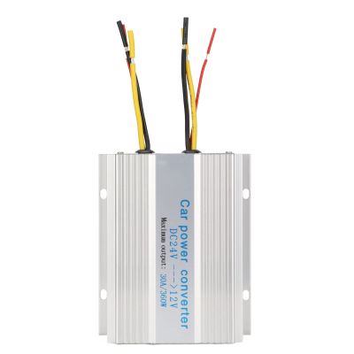 30A 360W Car Power Inverter, Aluminium Alloy Shell, DC24V to 12V Converter, Multiple Protection for Vehicles, Ideal for LCD Systems and More