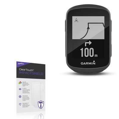 BoxWave Screen Protector Compatible With Garmin Edge 130 - ClearTouch ImpactShield (2-Pack), Impenetrable Screen Protector Flexible Film