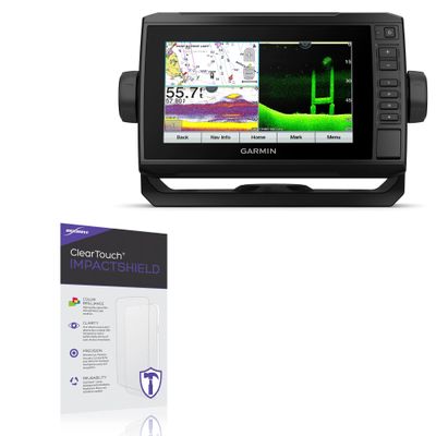 BoxWave Screen Protector Compatible With Garmin echoMAP UHD 62cv - ClearTouch ImpactShield (2-Pack), Impenetrable Screen Protector Flexible Film
