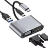 bodateng USB C to HDMI-Compatible Digital AV Multiport Adapter 3 Converter to 4K 1080P(Black 3 in 1) view 2