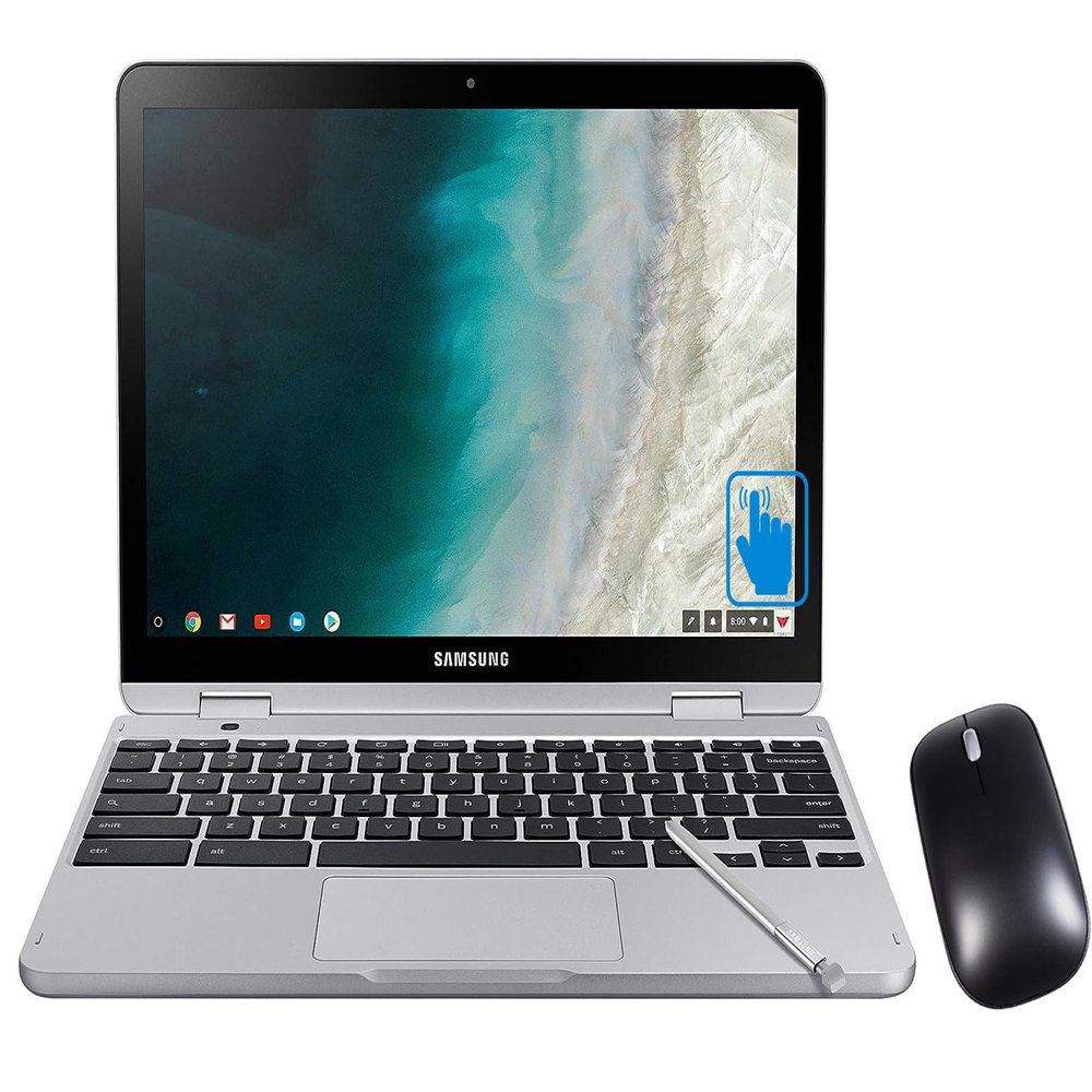 Samsung Chromebook Plus V2 Business 2-in-1 Laptop 12.2" Touchscreen WUXGA Display (Intel Celeron 3965Y, 4GB LPDDR3, 64GB SSD, Active Pen, WiFi 5, Webcam, Bluetooth 4.0, Chrome OS)