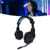 Beufee Gaming Headset, RGB Gaming Headphones Headset Stereo Sound USB with 3.5mm Microphone for Laptop (Black Blue) view 2