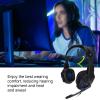 Beufee Gaming Headset, RGB Gaming Headphones Headset Stereo Sound USB with 3.5mm Microphone for Laptop (Black Blue) view 4