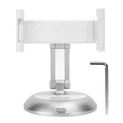 YuRui TENG Portable 360 Degree Folding Desktop Bracket for Mobile Phone and Tablet PC, ABS and Aluminum Alloy Material, Non Slip Silicone Pad, Easy to Carry and Use