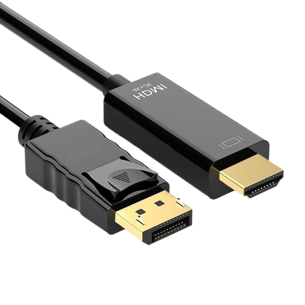 bodateng DisplayPort to HDMI-Compatible Adapter Connecto Converter 1.8m Cable 2K 4K 1080P for Desktop PC TV Projector(DP to HDMI 2K 4K)