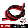 Black Flexible Tin-Plated Copper Cable 6/8/10/12/14/16/18/20/22/24/26/28 AWG 1 5 10 20 Meters High Temperature Household Extra Soft Silicone Wire(1m,24 AWG) view 2