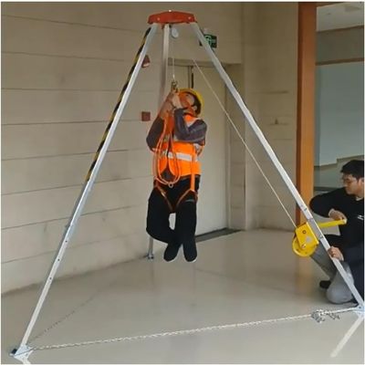 Confined Space Equipment Adjustable Commercial Firefighting Rescue Tripod with Self-Locking Device,Confined Space Tripod Kit Confined Space Rescue Tripod Adjustable Rescue Tripod, Sewer Tunn