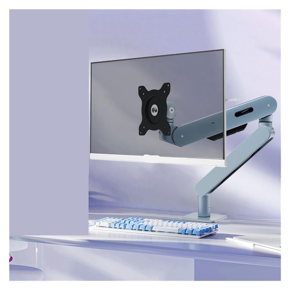 1 Pcs Monitor Stand Computer Screen Robotic arm Wall Hanging can be Lifted, Telescopic and Increased Without Punching Holes AM400PLUS(AM400PLUS Blue)