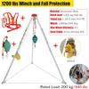 Confined Space Equipment Adjustable Commercial Firefighting Rescue Tripod with Self-Locking Device,Confined Space Tripod Kit Confined Space Tripod Tripod Rescue, Aluminum Heavy Duty Rescue S view 2