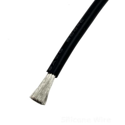 Black Flexible Tin-Plated Copper Cable 6/8/10/12/14/16/18/20/22/24/26/28 AWG 1 5 10 20 Meters High Temperature Household Extra Soft Silicone Wire(1m,18 AWG)
