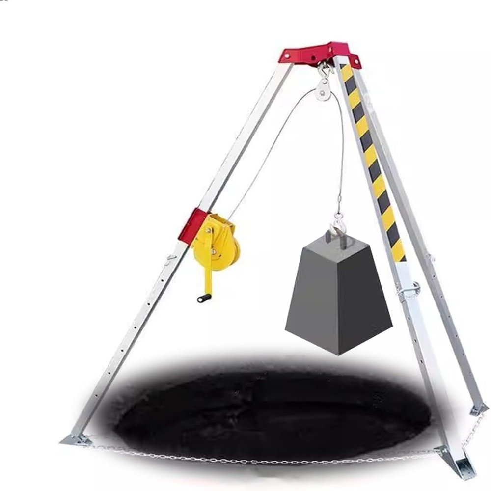 Confined Space Equipment Adjustable Commercial Firefighting Rescue Tripod with Self-Locking Device,Adjustable Confined Space Rescue Kit Confined Space Rescue Tripod 1200 1800 2600 LBS Self L