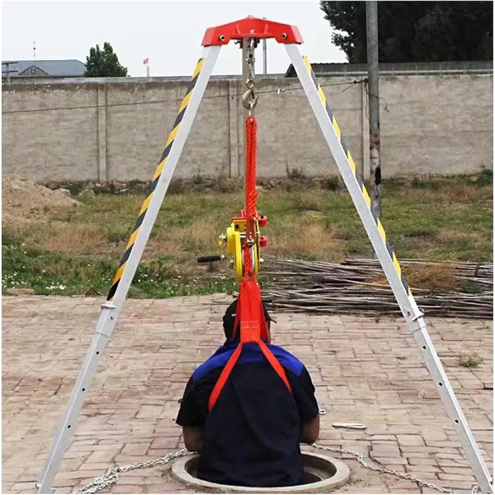 Confined Space Equipment Adjustable Commercial Firefighting Rescue Tripod with Self-Locking Device,Lifting Rescue Tripod, Rescue Tripod, confined Space Tripod, confined Space Tripod for deep
