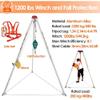 Confined Space Equipment Adjustable Commercial Firefighting Rescue Tripod with Self-Locking Device,Confined Space Tripod Kit Fire Rescue Tripod with 1200 1800 2600 lb Winch, Aluminum Tripod view 2