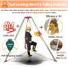 Confined Space Equipment Adjustable Commercial Firefighting Rescue Tripod with Self-Locking Device,Confined Space Tripod Kit Fire Rescue Tripod with 1200 1800 2600 lb Winch, Aluminum Tripod view 3