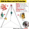Confined Space Equipment Adjustable Commercial Firefighting Rescue Tripod with Self-Locking Device,Rescue Tripod System Tripod Rescue Equipment,Tripod Confined Space Tripod Kit with Safe Har view 2
