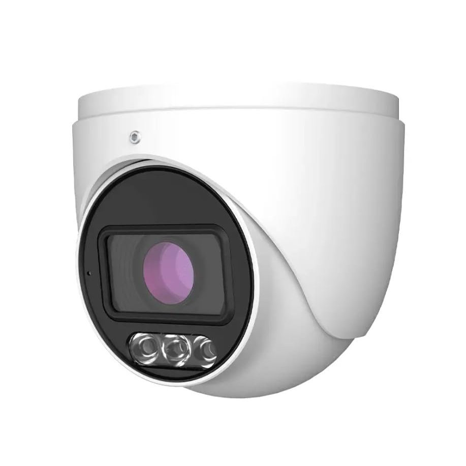 IP-5IRD4C4A5-28 Titanium 4MP Turret IP Camera with 2.8mm Fixed Lens, AI-ISP Full-Time Color LED Night Vision, 24/7 Color Imaging, Built-in Mic, PoE, SD Card Slot up to 512GB, IP67 Weatherproof