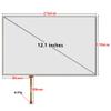 12.1 Inch 4-Wire 16:10 Resistive Touch Screen Panel Replacement Glass for LQ121K1LG52, Compatible with Industrial Equipment, Medical Devices, ATMs, POS Systems, and Control Terminals view 2