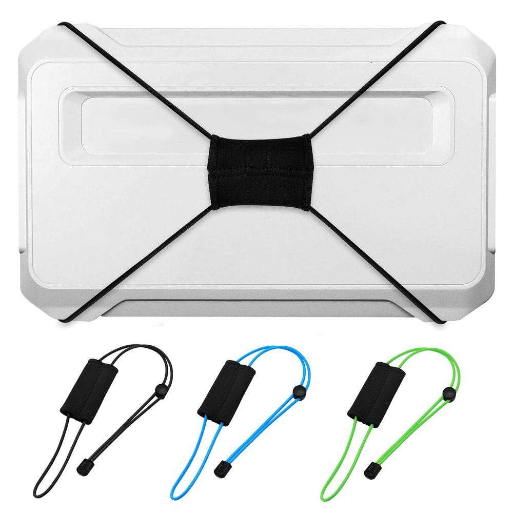 3 PCS Thickened Fishing Finder Cover Straps, Adjustable Fish Finder Bungee for Securing Graph Cover for Travel (Black,Green,Blue)