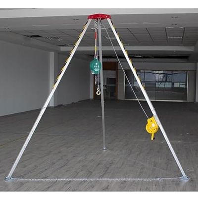 Confined Space Equipment Adjustable Commercial Firefighting Rescue Tripod with Self-Locking Device,Heavy Duty Tripod Hoist for Lifting and Rescue, Adjustable Height for Confined Space and Un