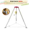 Confined Space Equipment Adjustable Commercial Firefighting Rescue Tripod with Self-Locking DeviceAluminum Rescue Tripod, confined Space Tripod with 1200LBS Winch and 30m Wire Rope, Sewer W view 3