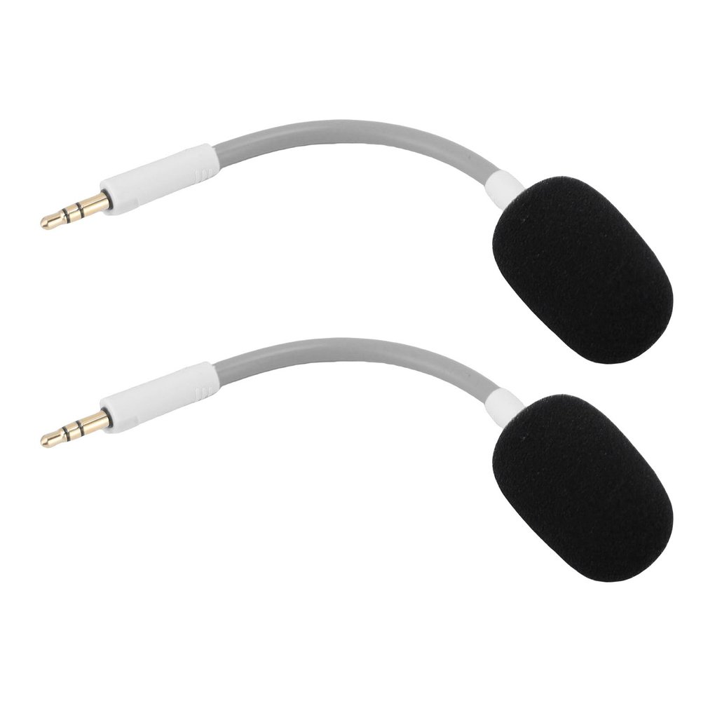 BTSEURY 2 Pcs Replacement Headset Mic Gaming Microphone Headset Microphone for Barracuda X with Noise Reduction Gold Plated Plug Windproof Foam Cover (White)