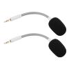 BTSEURY 2 Pcs Replacement Headset Mic Gaming Microphone Headset Microphone for Barracuda X with Noise Reduction Gold Plated Plug Windproof Foam Cover (White) view 1