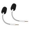 BTSEURY 2 Pcs Replacement Headset Mic Gaming Microphone Headset Microphone for Barracuda X with Noise Reduction Gold Plated Plug Windproof Foam Cover (White) view 4