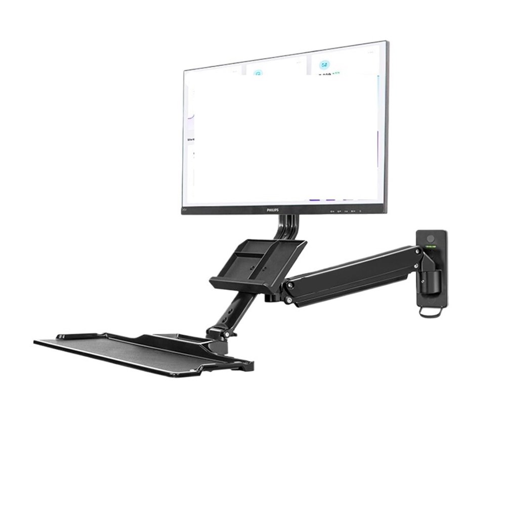 HBDQOMRV Workbench Monitor Stand Wall-Mounted with Keyboard Bracket Standing MC32/MB32