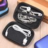 2PCS Portable Mini Earphone Bag Coin Purse Storage Box Carry Pouch Memory Card Case Cable Organizer Headphone Headset Accessories (Light Blue) view 4
