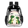 100% BLUE COLLAR Travel Laptop Clear Backpack Cute Dinosaurs Hug Me, I'm Trying (2) Waterproof Clear Bag Transparent bag Transparent Backpack for Work view 1