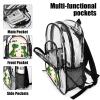 100% BLUE COLLAR Travel Laptop Clear Backpack Cute Dinosaurs Hug Me, I'm Trying (2) Waterproof Clear Bag Transparent bag Transparent Backpack for Work view 4