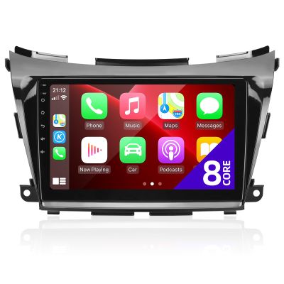 CGOGC for Nissan Murano 2015-2019 Radio Compatible with Wireless Carplay Android Auto 1280X720 TouchScreen Car Stereo Bluetooth GPS FM/AM WIFI Navigation Backup Camera Multimedia Player 8croe HeadUnit