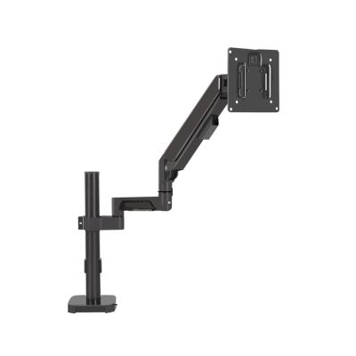 ROREAJVH Monitor Stand Desktop Punch-Free Table Clip Perforation Installation Pneumatic Cantilever Bracket Horizontal and Vertical Screen Rotation(Black)