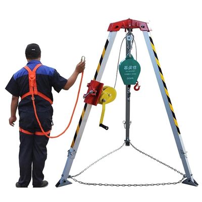 Confined Space Equipment Adjustable Commercial Firefighting Rescue Tripod with Self-Locking Device,Adjustable Confined Space Rescue Kit Confined Space Rescue Tripod Adjustable Confined Space