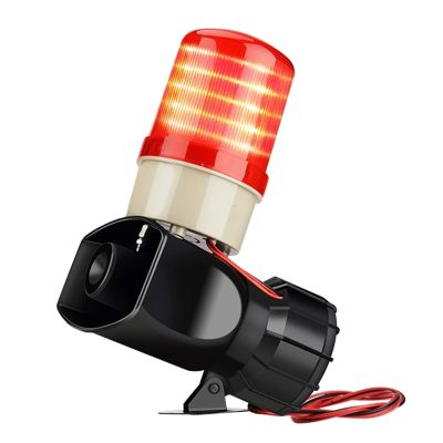 120dB Industrial Siren Alarm, Sound and Light Warning Security Strobe Light for Aquariums, Farms, Internet Cafes, Power Failure Alarm