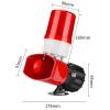 120dB Industrial Siren Alarm, Sound and Light Warning Security Strobe Light for Aquariums, Farms, Internet Cafes, Power Failure Alarm view 2
