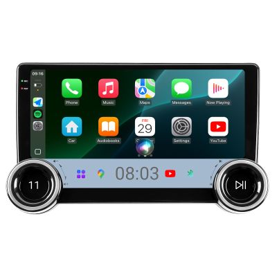 10.1" Double Din CarPlay Screen for Car, Wireless Apple CarPlay and Android Auto, Built-in 2+64GB, Bluetooth, GPS, Backup Camera, Voice Control, WiFi, FM, AM, with Free APK Download and Deletion