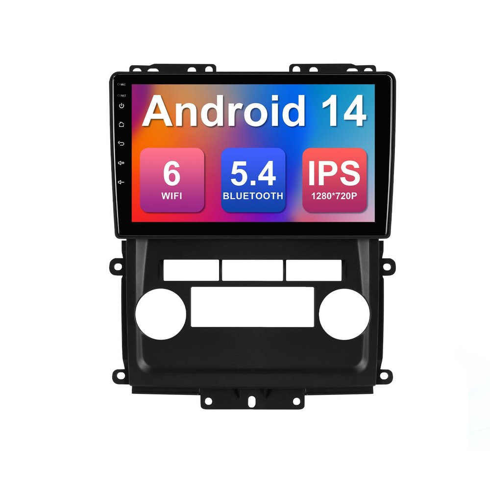 2+64G 9-inch Android 14 Car Stereo for Nissan Frontier Xterra 2009-2012 IPS Touchscreen Screen Car Radio with WiFi 6 Carplay & Android Auto Support Backup Camera GPS FM Navi Bluetooth 5.4 SWC