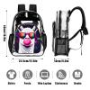 100% BLUE COLLAR Travel Laptop Clear Backpack Cartoon Alpaca Llama (3) Waterproof Clear Bag Transparent bag Transparent Backpack for Work view 3