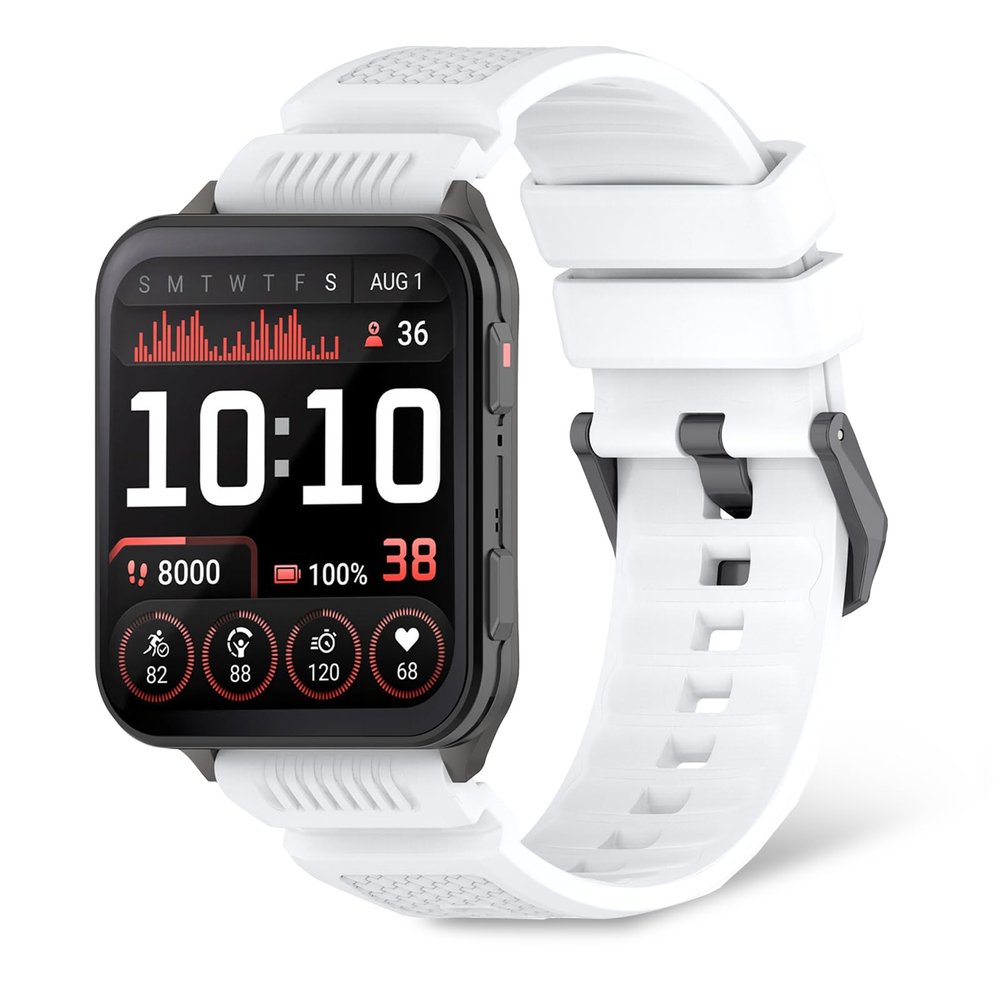 For Garmin Venu X1 Silicone BandsSoft Silicone Breathable Strap Sport Band for Men Women-White