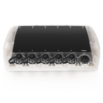 411850-1 5 Port Ethernet Switch for Humminbird - AS ETH 5PGL Ethernet Box for Helix G3N/G4N, XPLORE, APEX, SOLIX Fish Finders