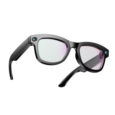 QxzPower 1080P HD AI Smart Camera Glasses, 8MP Camera Bluetooth 5.4 Recording Glasses, Dual Mic ENC Noise Reduction, Blue Light Filtering Lenses, Video Glasses with Men and Women, M01Pro White