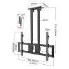 LIUZQWAED Adjustable Tilt Ceiling TV Mount Stand - Double Pole Hanging TV Bracket Fits 55-100 Inch LED Flat Panel Display, 3/-20 Angle Adjustment, Max VESA 900x400mm view 2