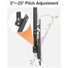 LIUZQWAED Adjustable Tilt Ceiling TV Mount Stand - Double Pole Hanging TV Bracket Fits 55-100 Inch LED Flat Panel Display, 3/-20 Angle Adjustment, Max VESA 900x400mm view 3