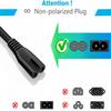 10FT Long 2 Prong AC Elliptical Power Cord for YOSUDA, GUGTTR, WESTIONC, ANCHEER Under Desk Elliptical Machines Power Cord Cable view 2