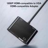 NICGQMQR HD 4K*2K HDMI-Compatible to VGA Cable Converter with 3.5mm HD Male to VGA Micro USB HD Female Converter Adapter for PC TV view 3