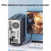 NICGQMQR HD 4K*2K HDMI-Compatible to VGA Cable Converter with 3.5mm HD Male to VGA Micro USB HD Female Converter Adapter for PC TV view 4